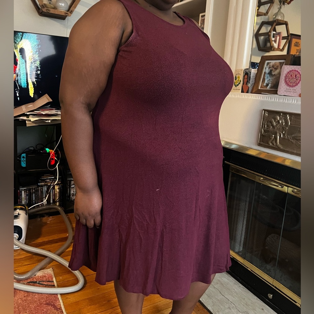 Burgundy old navy mini dress - size XL